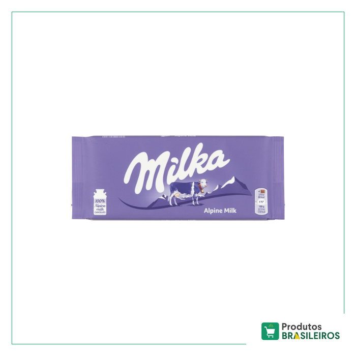 Chocolate Alpine Milk MILKA - 100g - Produtos Brasileiros
