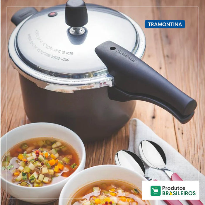 Panela de Pressão Antiaderente TRAMONTINA - 4.5L - Produtos Brasileiros