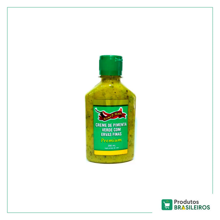 Creme de Pimenta Verde com Ervas Finas AROMA D' MINAS - 200ml - Produtos Brasileiros