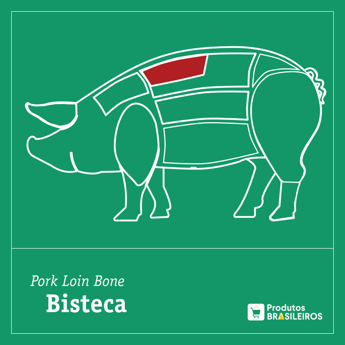 Bisteca de Porco / Pork Loin Bone (Kg) - Produtos Brasileiros