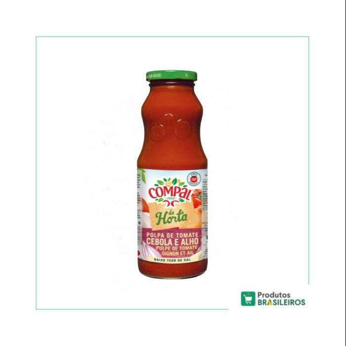 Molho de Tomate Cebola e Alho COMPAL - 500ml - Produtos Brasileiros