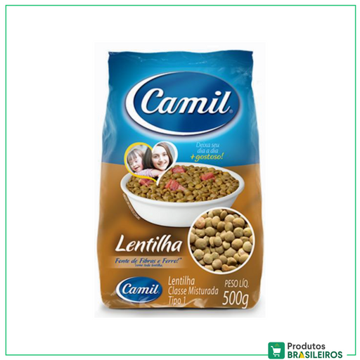 Lentilha Seca CAMIL-500g - Produtos Brasileiros