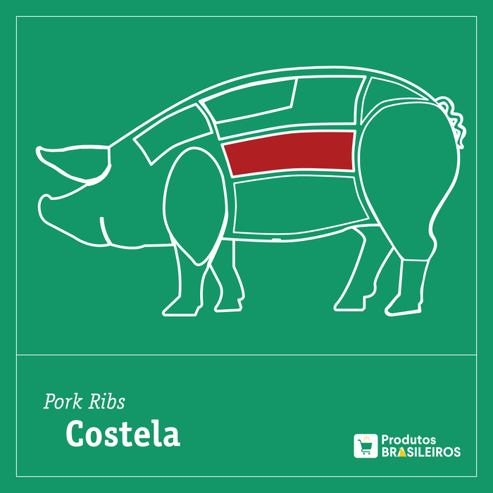 Costelinha de Porco Defumada / Smoked Pork Ribs (Pack) - Produtos Brasileiros