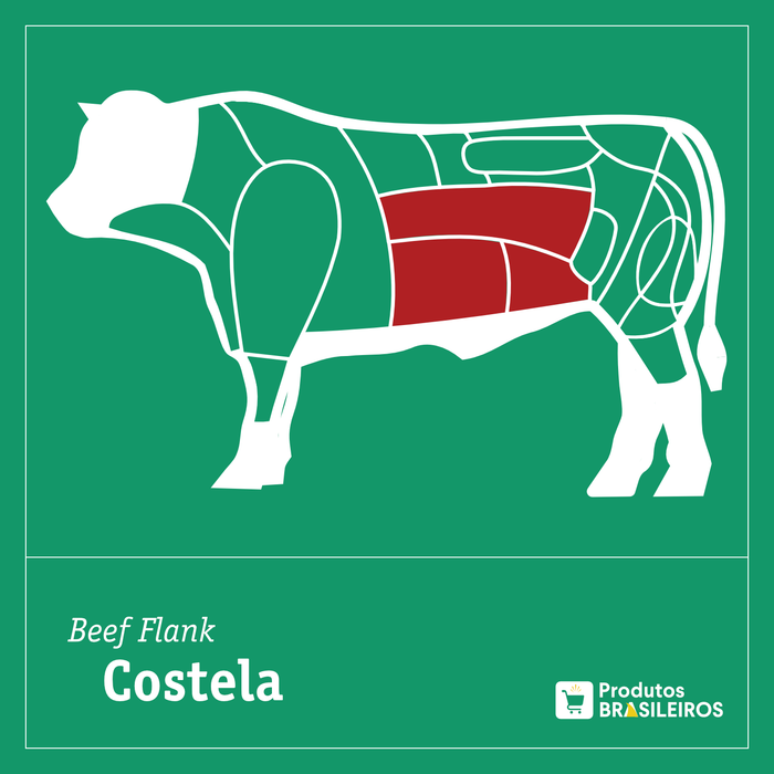 Costela de Boi sem Osso / Boneless Flank (Kg) - Produtos Brasileiros