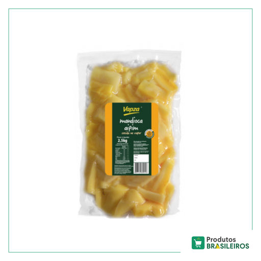 Mandioca Pronta Cozida VAPZA - 2.5kg - Produtos Brasileiros