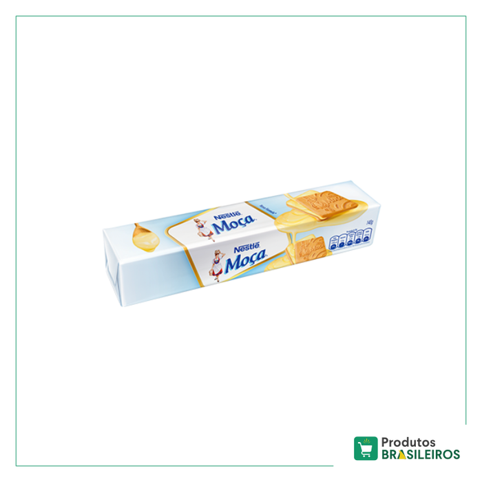Biscoito Recheado Leite Moça NESTLÉ - 140g - Produtos Brasileiros
