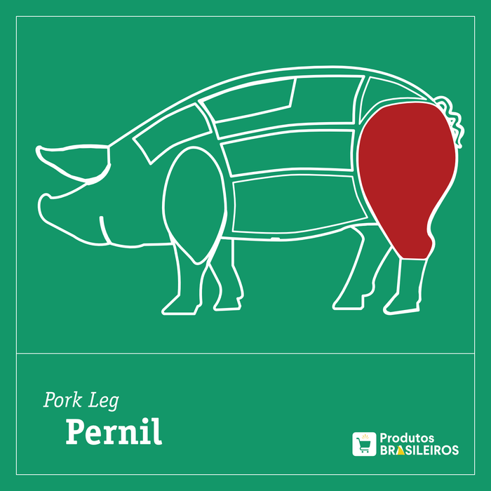 Pernil de Porco com Osso / Pork Leg (Peça 1.5kg) - Produtos Brasileiros