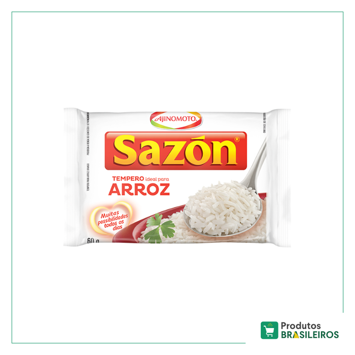 Tempero para Arroz Branco SAZON - 60g - Produtos Brasileiros