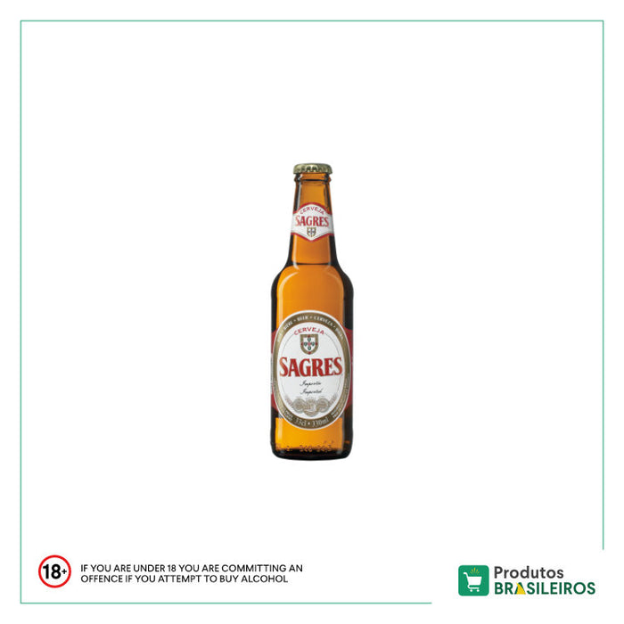 Cerveja SAGRES Long Neck - 330ml - Produtos Brasileiros