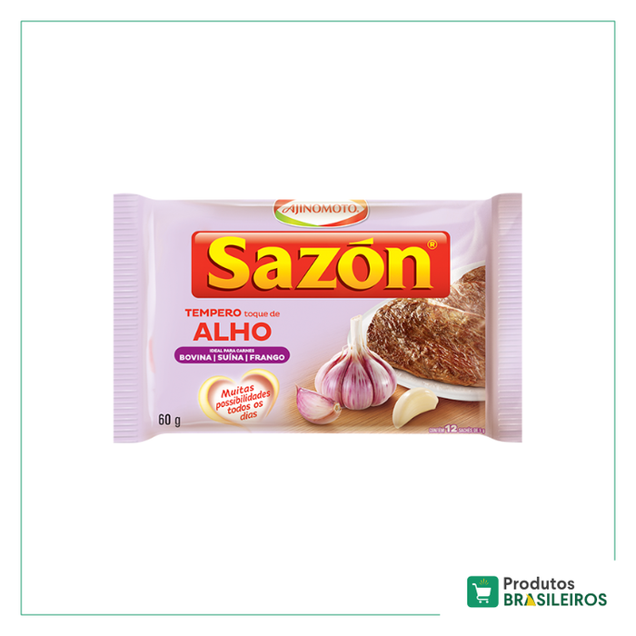 Tempero Toque de Alho SAZON - 60g - Produtos Brasileiros