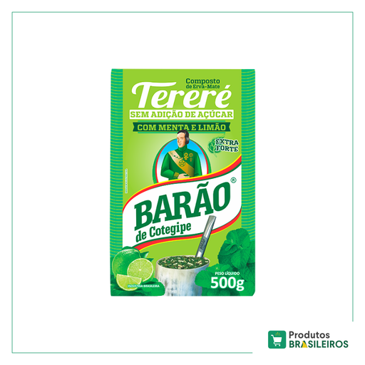 Erva Mate Tereré Menta e Limão BARÃO - 500g - Produtos Brasileiros