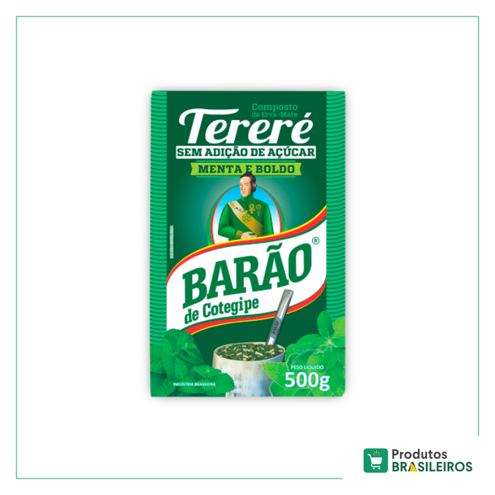 Erva Mate Tereré Menta e Boldo BARÃO - 500g - Produtos Brasileiros