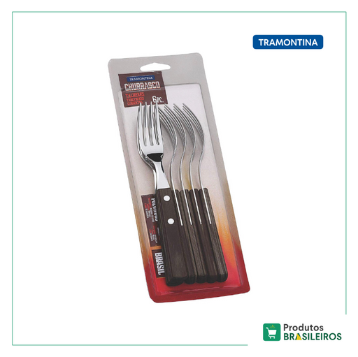 Conjunto de Garfos para Churrasco TRAMONTINA - 6 peças - Produtos Brasileiros