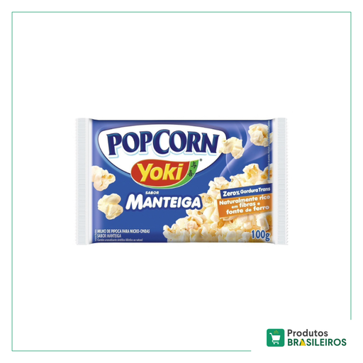 Pipoca para Microondas Sabor Manteiga YOKI - 100g - Produtos Brasileiros
