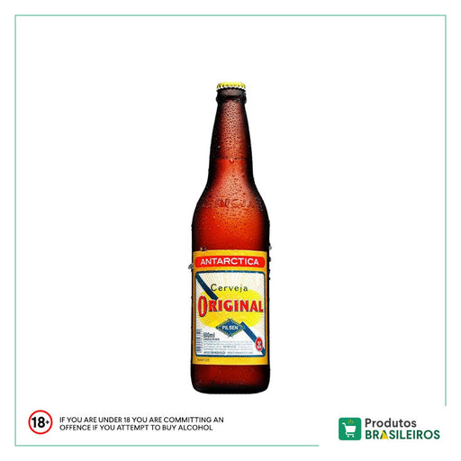 Cerveja Antarctica ORIGINAL Garrafa - 600ml - Produtos Brasileiros