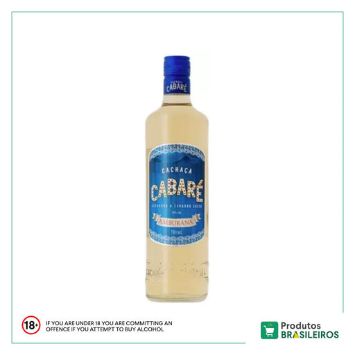 Cachaça Amburana CABARÉ - 700ml - Produtos Brasileiros