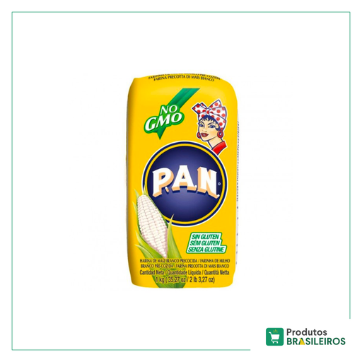 Farinha de Milho / Harina PAN Maíz Blanco - 1kg - Produtos Brasileiros