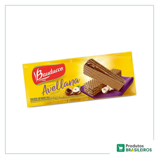 Biscoito Wafer de Chocolate com Avelã BAUDUCCO - 140g - Produtos Brasileiros