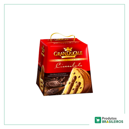 Panettone com Creme de Chocolate GRANDUCALE - 750g - Produtos Brasileiros