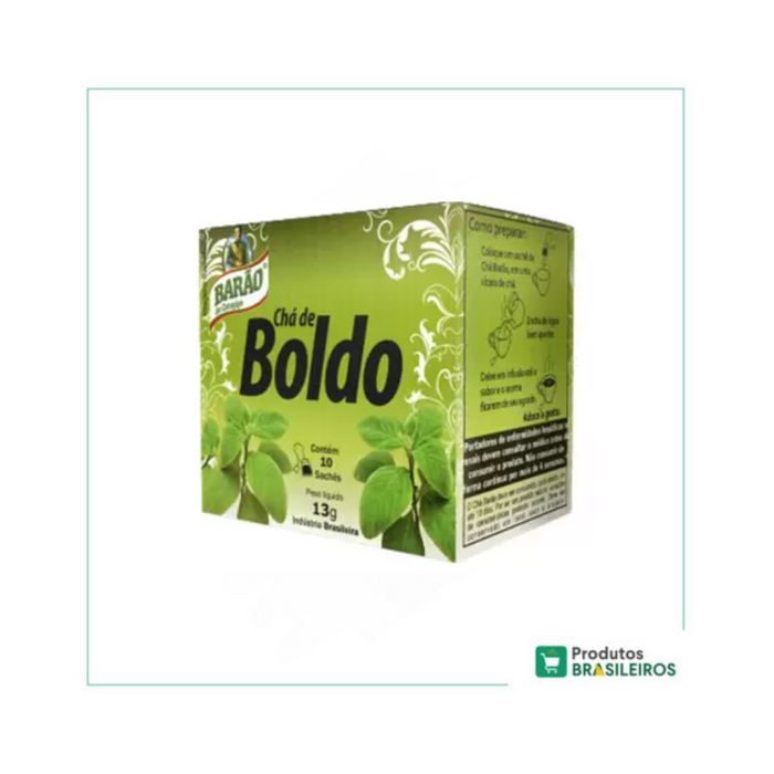 Chá de Boldo BARÃ0 - 13g (10 sachês) - Produtos Brasileiros