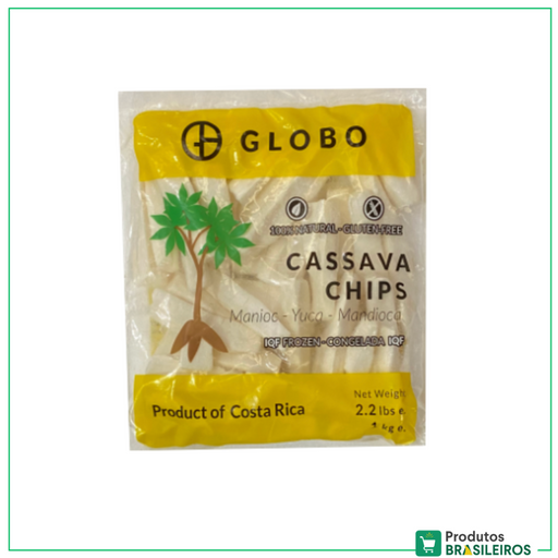 Mandioca sem Casca Congelada GLOBO "Chips" - 1kg - Produtos Brasileiros