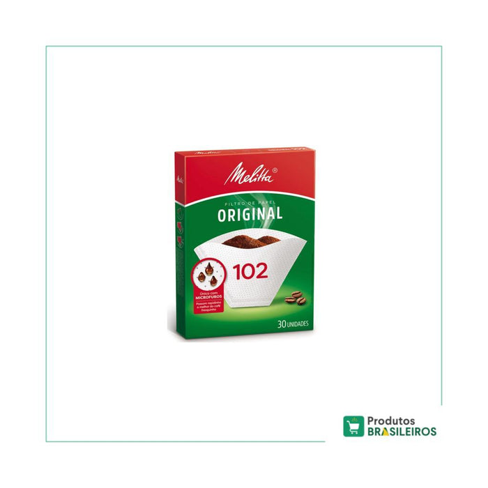 Filtro de Café MELITTA 102 (Pack of 30) - Produtos Brasileiros