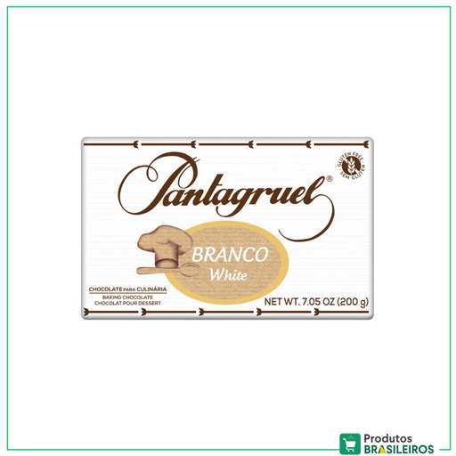 Barra de Chocolate Branco PANTAGRUEL - 200g - Produtos Brasileiros