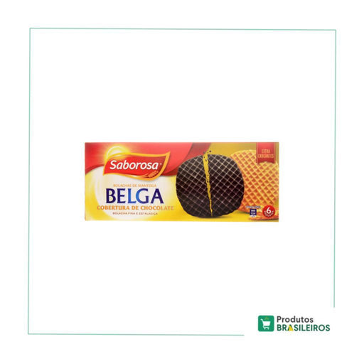 Bolachas Belga c/ Cobertura de Choocolate SABOROSA - 220g - Produtos Brasileiros