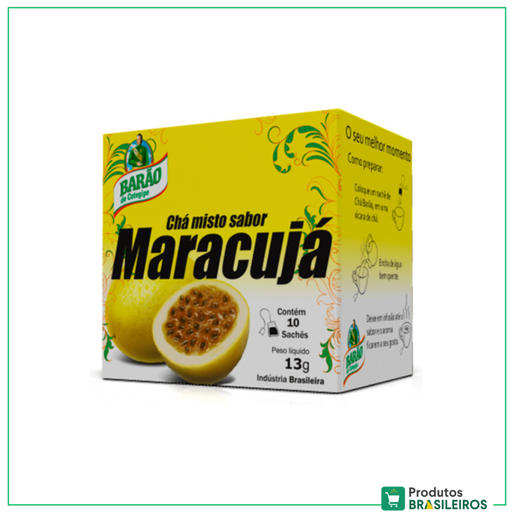Chá Misto sabor Maracuja BARÃO - 13g (10 sachês) - Produtos Brasileiros